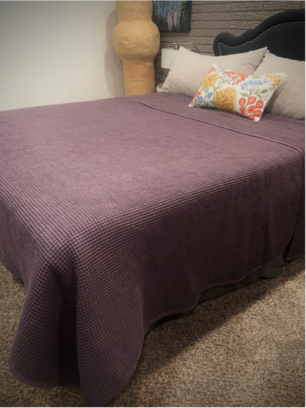 BOLL & BRANCHES Organic Cotton Waffle Bed Blanket (Sz Queen / Full) - Picture 3 of 8